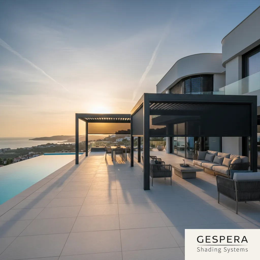 Modern teras pergola sistemi ve dış mekan gölgelendirme çözümleri